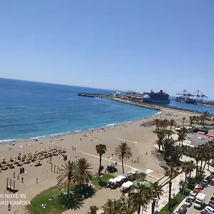 Espectaculares Vistas Al Mar Playa Malagueta Málaga
